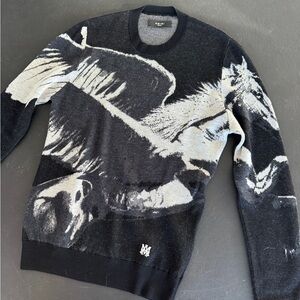 AMIRI Black Pegasus Sweater